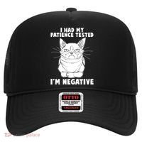 Funny Cat I Had My Patience Tested I'm Negative Hat thumb 0