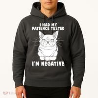 Funny Cat I Had My Patience Tested I'm Negative Hoodie thumb 2