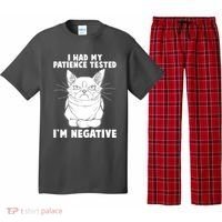 Funny Cat I Had My Patience Tested I'm Negative Pajama Set thumb 0
