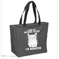 Funny Cat I Had My Patience Tested I'm Negative Tote Bag thumb 2