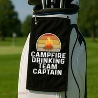 Funny Campfire Ing Team Captain Camp Camping Outdoor Gift Golf Towel thumb 2