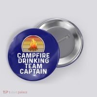Funny Campfire Ing Team Captain Camp Camping Outdoor Gift Button thumb 0
