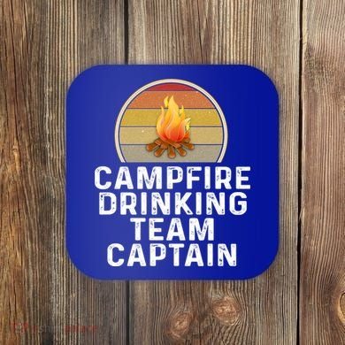 Funny Campfire Ing Team Captain Camp Camping Outdoor Gift Coaster