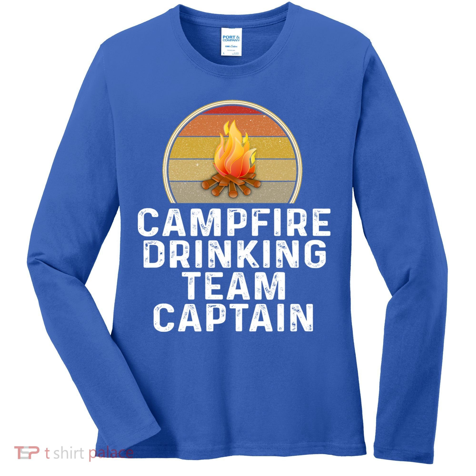 Funny Campfire Ing Team Captain Camp Camping Outdoor Gift Women's Long Sleeve Shirt