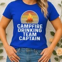Funny Campfire Ing Team Captain Camp Camping Outdoor Gift Women's T-Shirt thumb 2