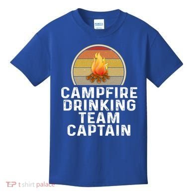 Funny Campfire Ing Team Captain Camp Camping Outdoor Gift Kids T-Shirt