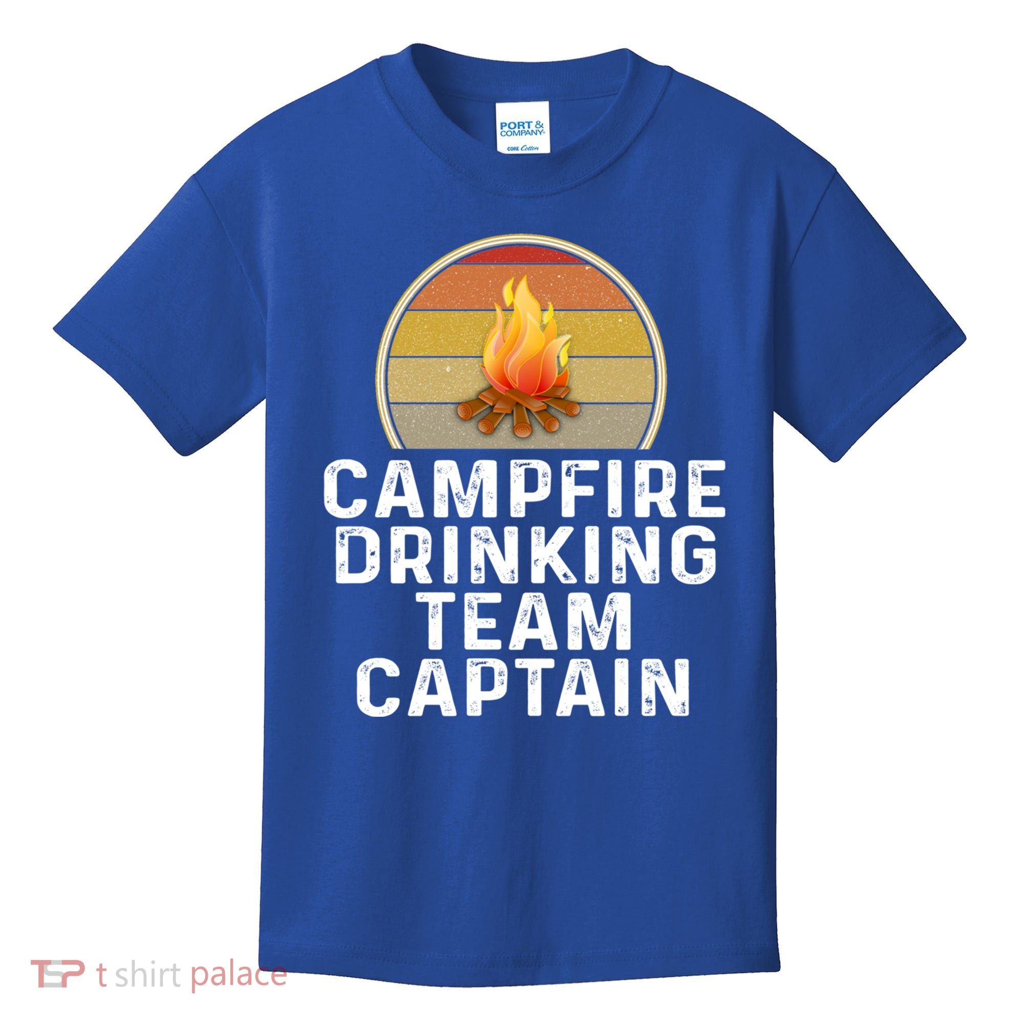Funny Campfire Ing Team Captain Camp Camping Outdoor Gift Kids T-Shirt