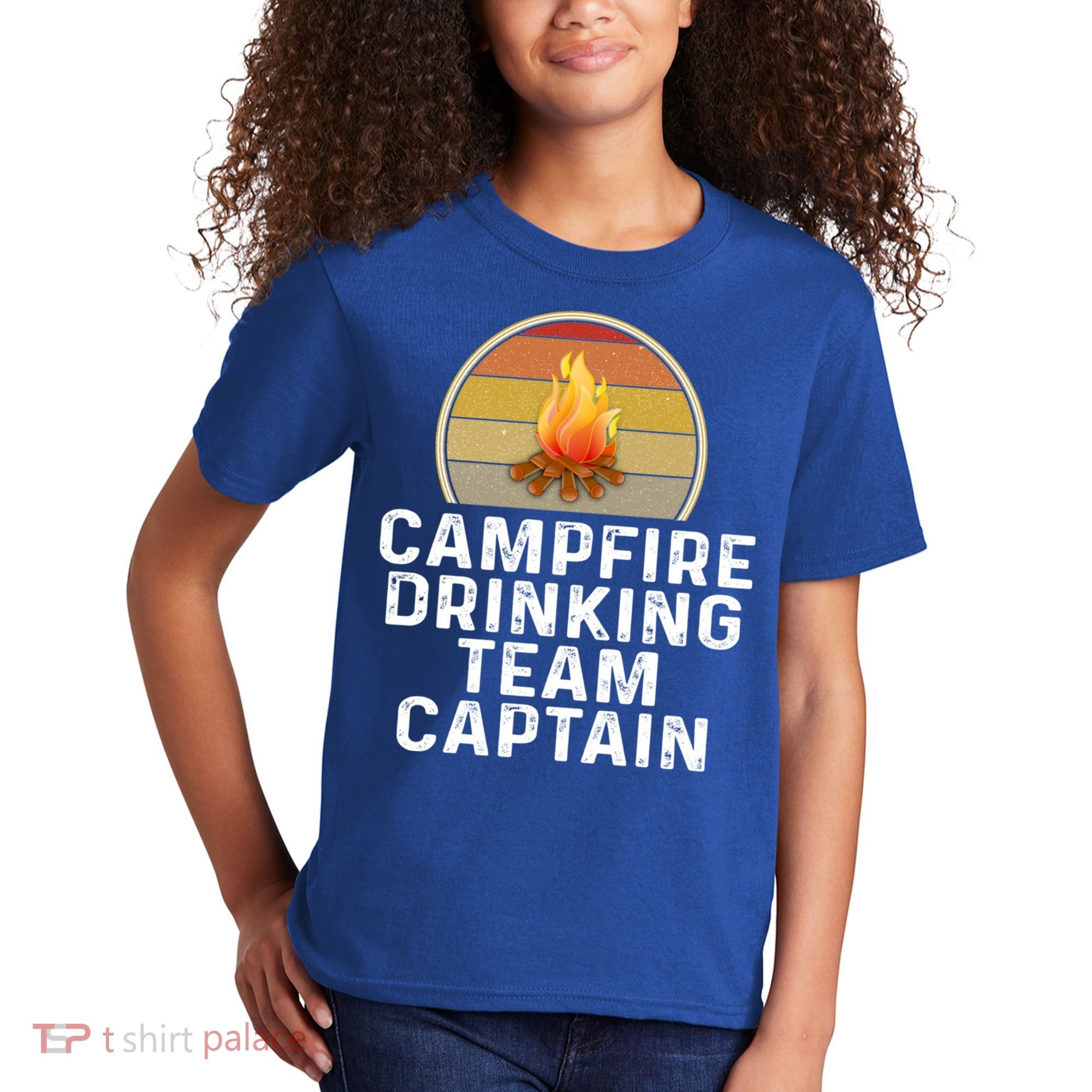 Funny Campfire Ing Team Captain Camp Camping Outdoor Gift Kids T-Shirt