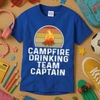 Funny Campfire Ing Team Captain Camp Camping Outdoor Gift Kids T-Shirt thumb 3