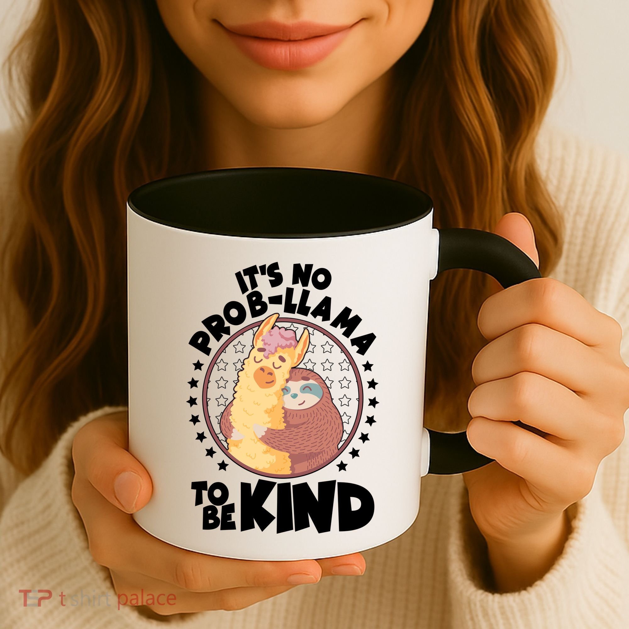 Funny Cute It's No ProbLlama To Be Kind Coffee Mug