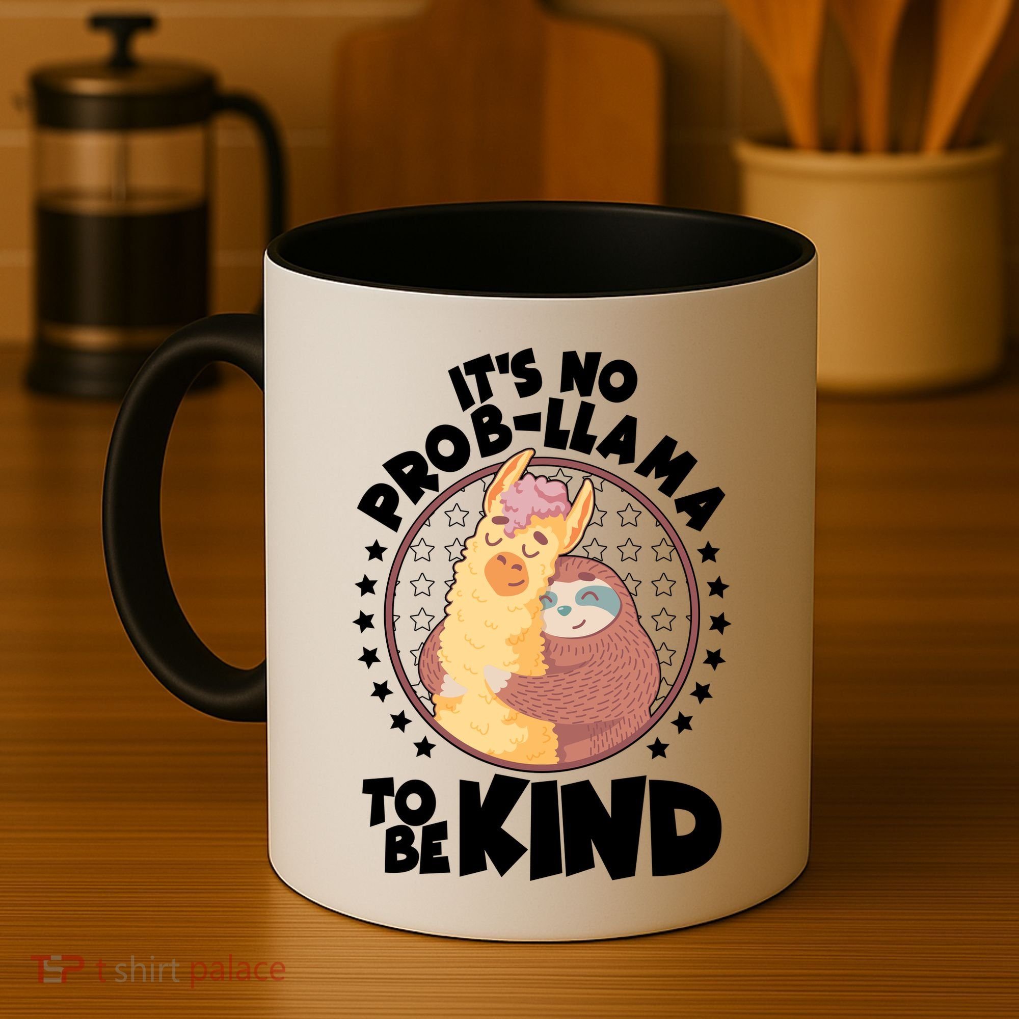 Funny Cute It's No ProbLlama To Be Kind Coffee Mug