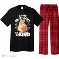 Funny Cute It's No ProbLlama To Be Kind Pajama Set thumb 0