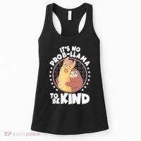 Funny Cute It's No ProbLlama To Be Kind Women's Tank Top thumb 0