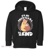 Funny Cute It's No ProbLlama To Be Kind Toddler Hoodie thumb 0