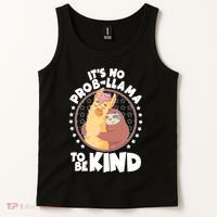 Funny Cute It's No ProbLlama To Be Kind Tank Top thumb 2