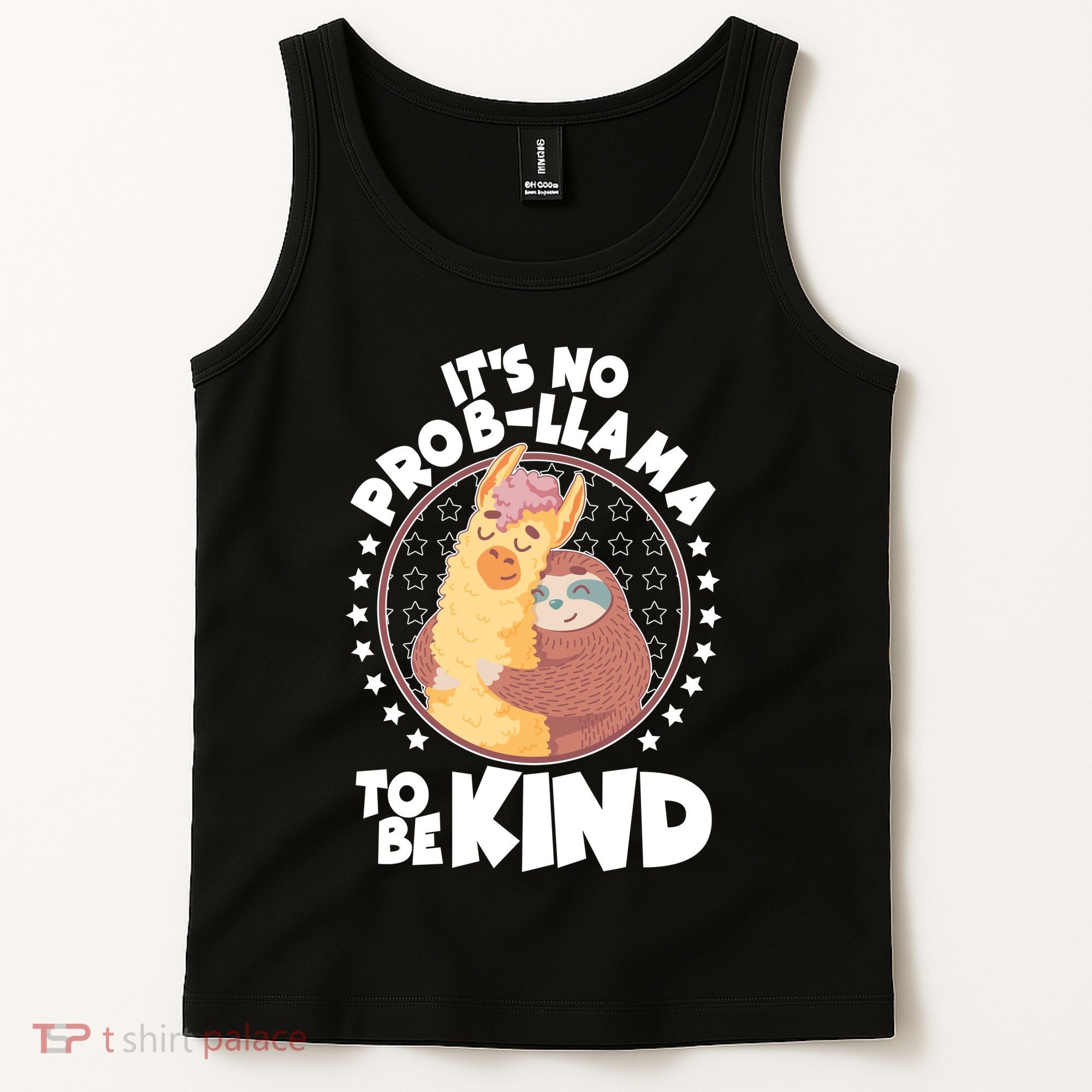 Funny Cute It's No ProbLlama To Be Kind Tank Top