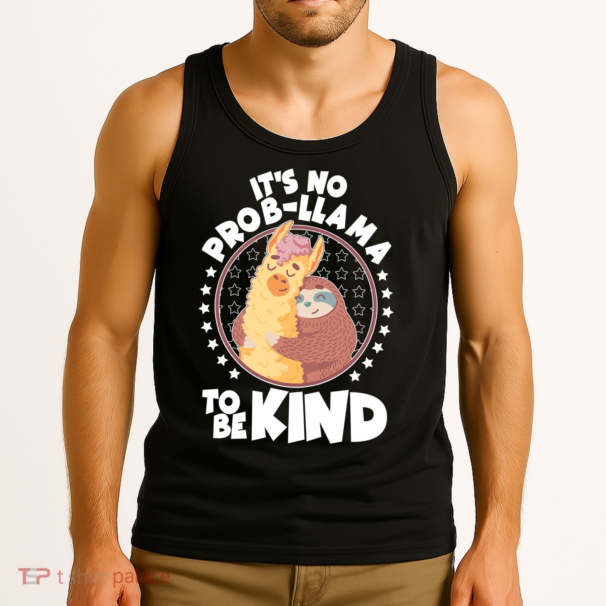 Funny Cute It's No ProbLlama To Be Kind Tank Top