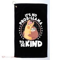 Funny Cute It's No ProbLlama To Be Kind Golf Towel thumb 0