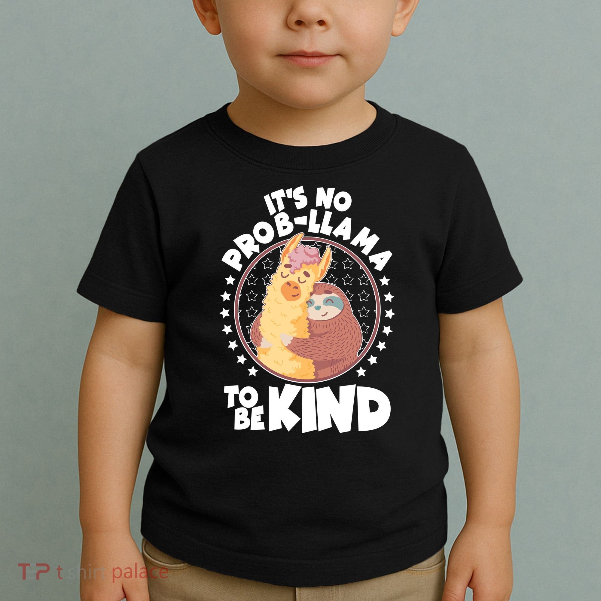 Funny Cute It's No ProbLlama To Be Kind Toddler T-Shirt