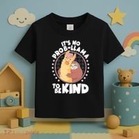 Funny Cute It's No ProbLlama To Be Kind Toddler T-Shirt thumb 3