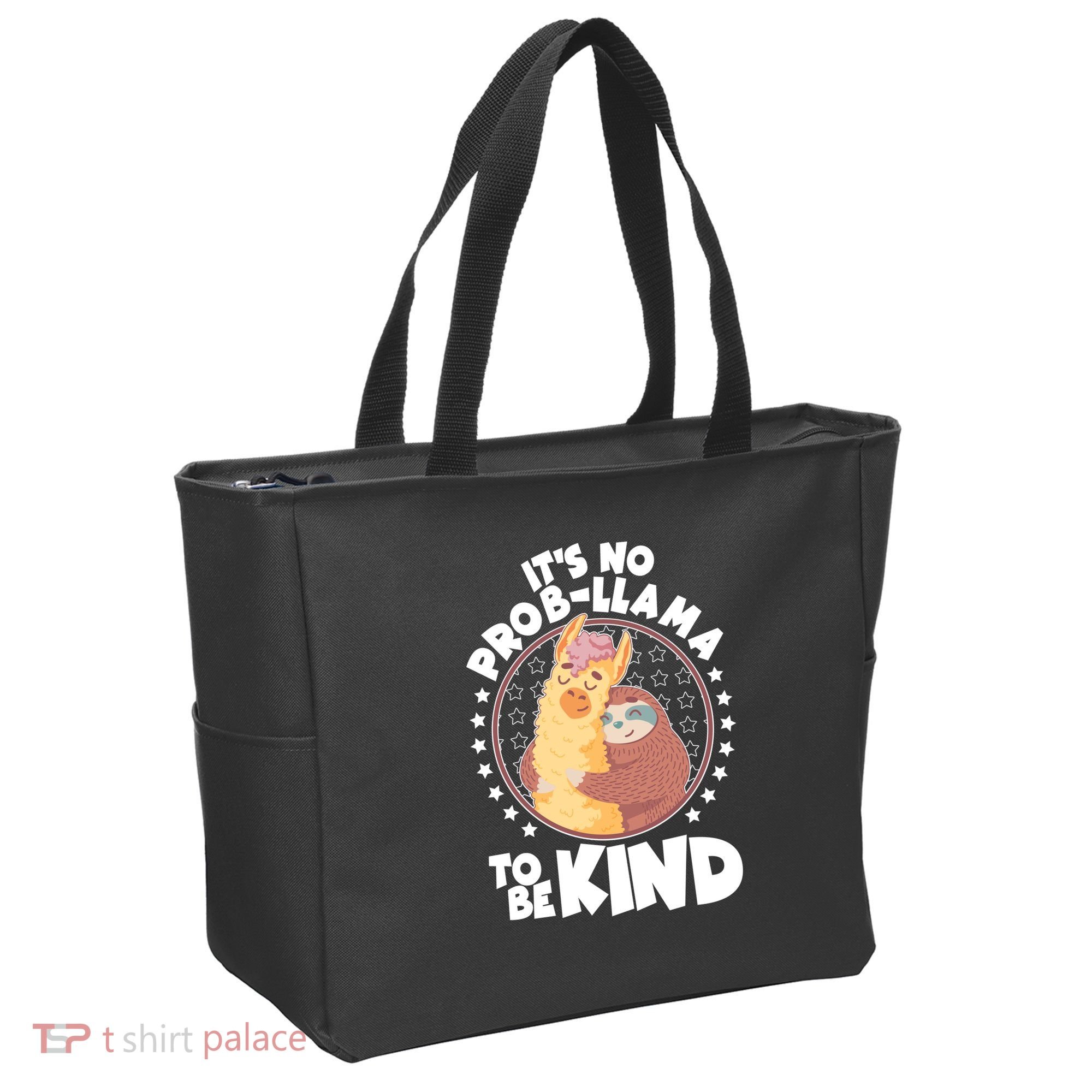 Funny Cute It's No ProbLlama To Be Kind Tote Bag