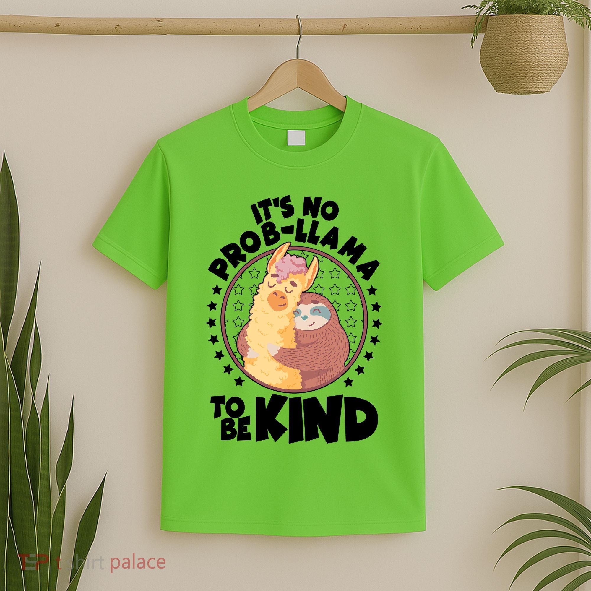 Funny Cute It's No ProbLlama To Be Kind T-Shirt