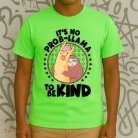 Funny Cute It's No ProbLlama To Be Kind T-Shirt thumb 3