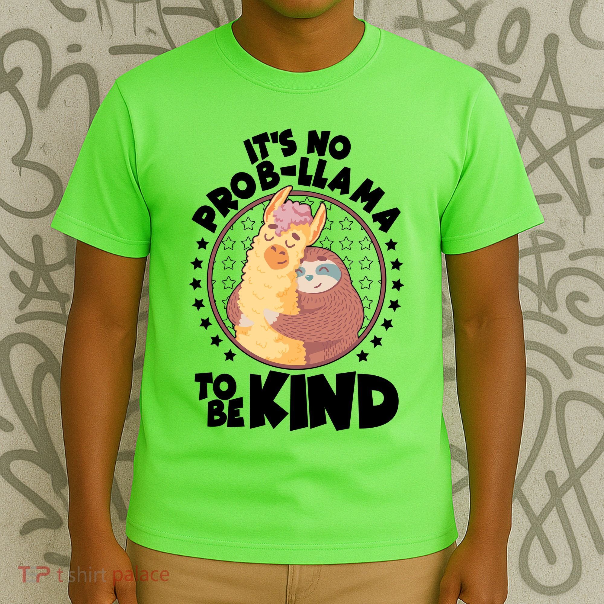 Funny Cute It's No ProbLlama To Be Kind T-Shirt