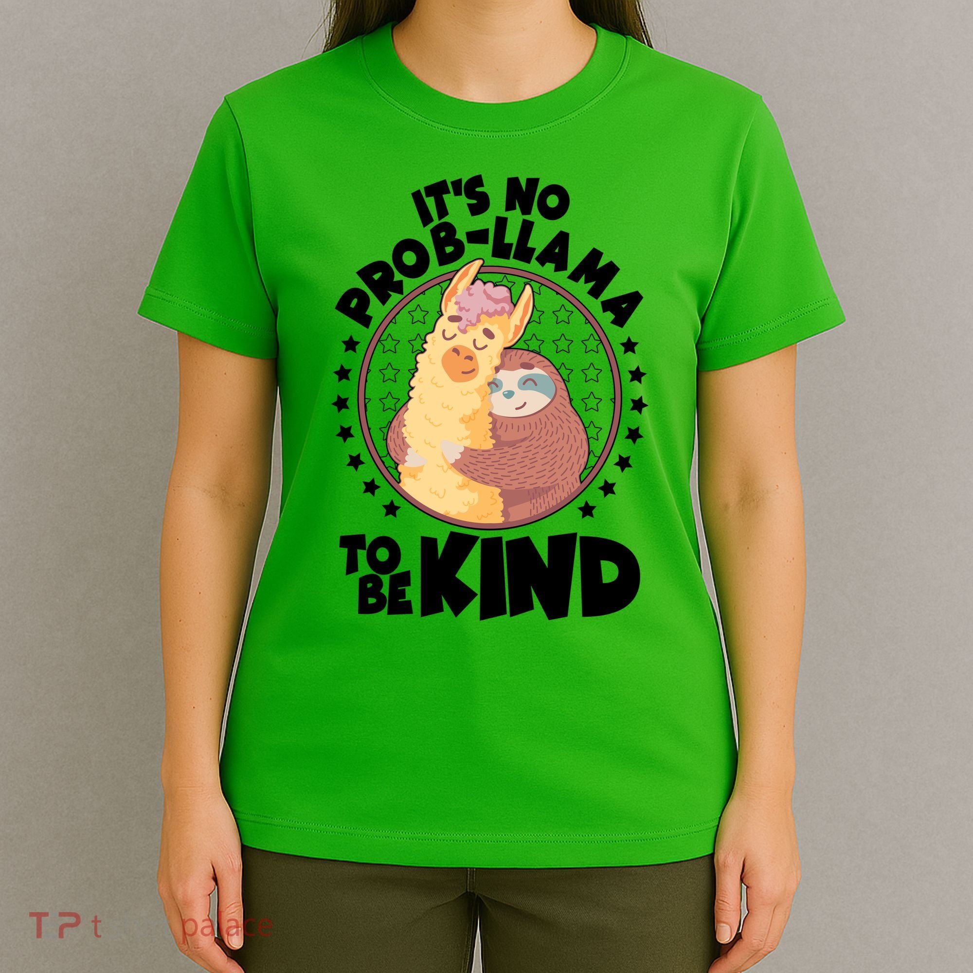 Funny Cute It's No ProbLlama To Be Kind T-Shirt