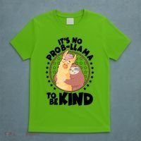 Funny Cute It's No ProbLlama To Be Kind T-Shirt thumb 5