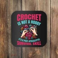 Funny Crochet Is Not A Hobby Coaster thumb 0