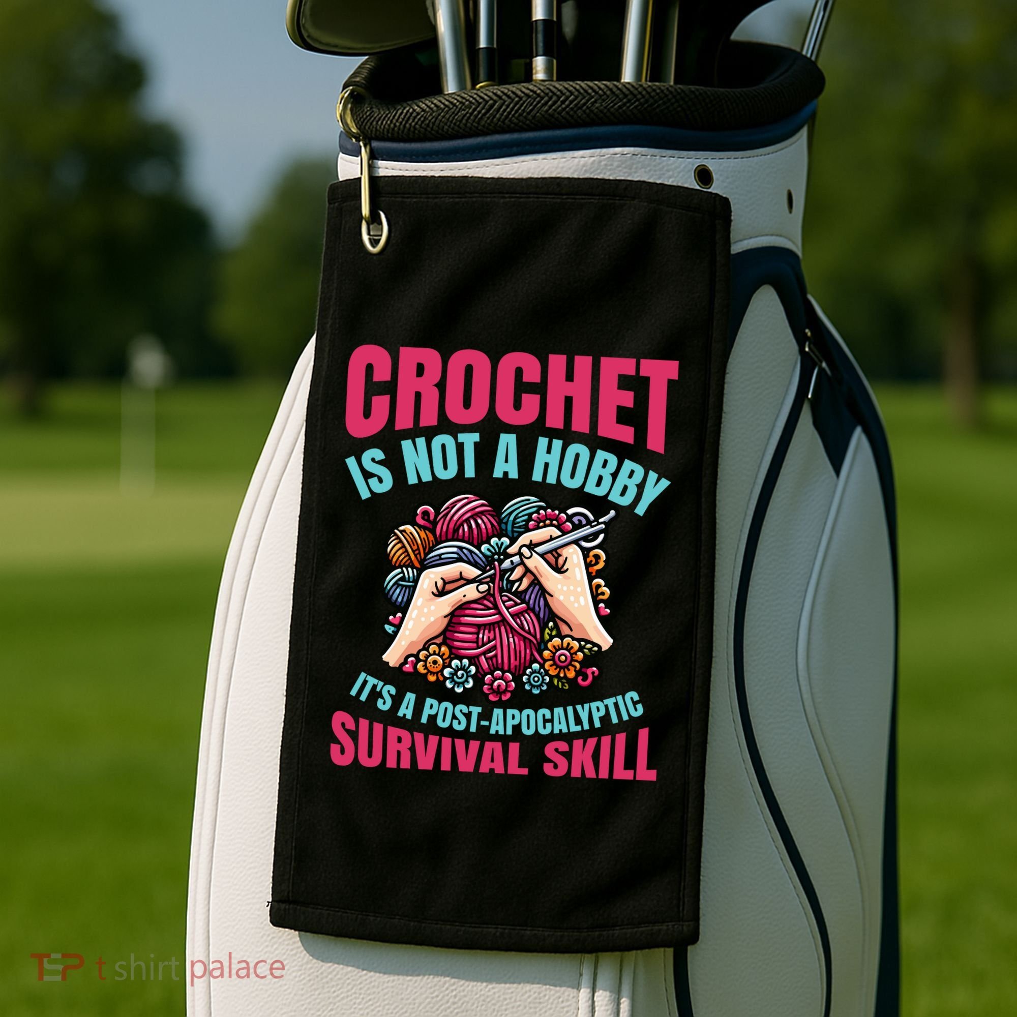 Funny Crochet Is Not A Hobby Golf Towel