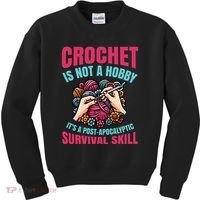 Funny Crochet Is Not A Hobby Kids Sweatshirt thumb 0