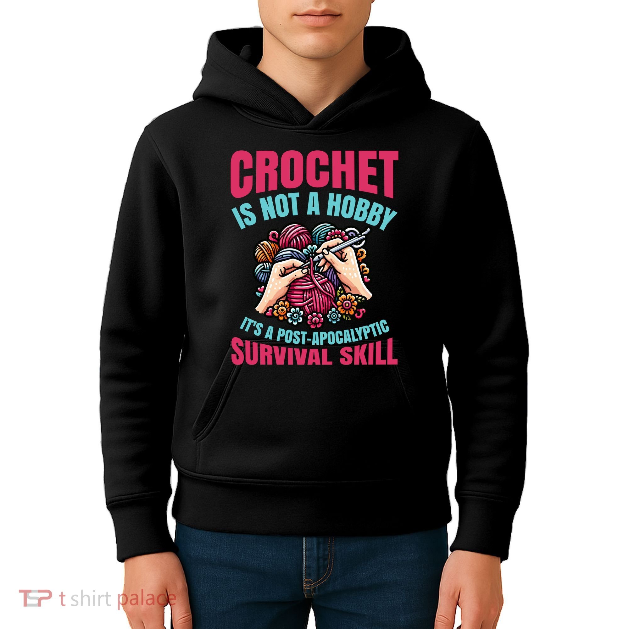 Funny Crochet Is Not A Hobby Kids Hoodie