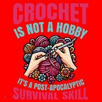 Funny Crochet Is Not A Hobby Santa Hat thumb 1