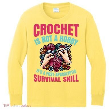 Funny Crochet Is Not A Hobby Kids Long Sleeve Shirt