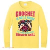 Funny Crochet Is Not A Hobby Kids Long Sleeve Shirt thumb 0