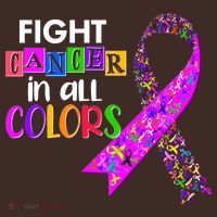 Fight Cancer In All Colors Awareness Ribbons T-Shirt thumb 7