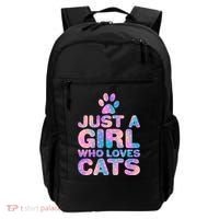 Funny Cute Just A Girl Who Loves Cats Backpack thumb 0