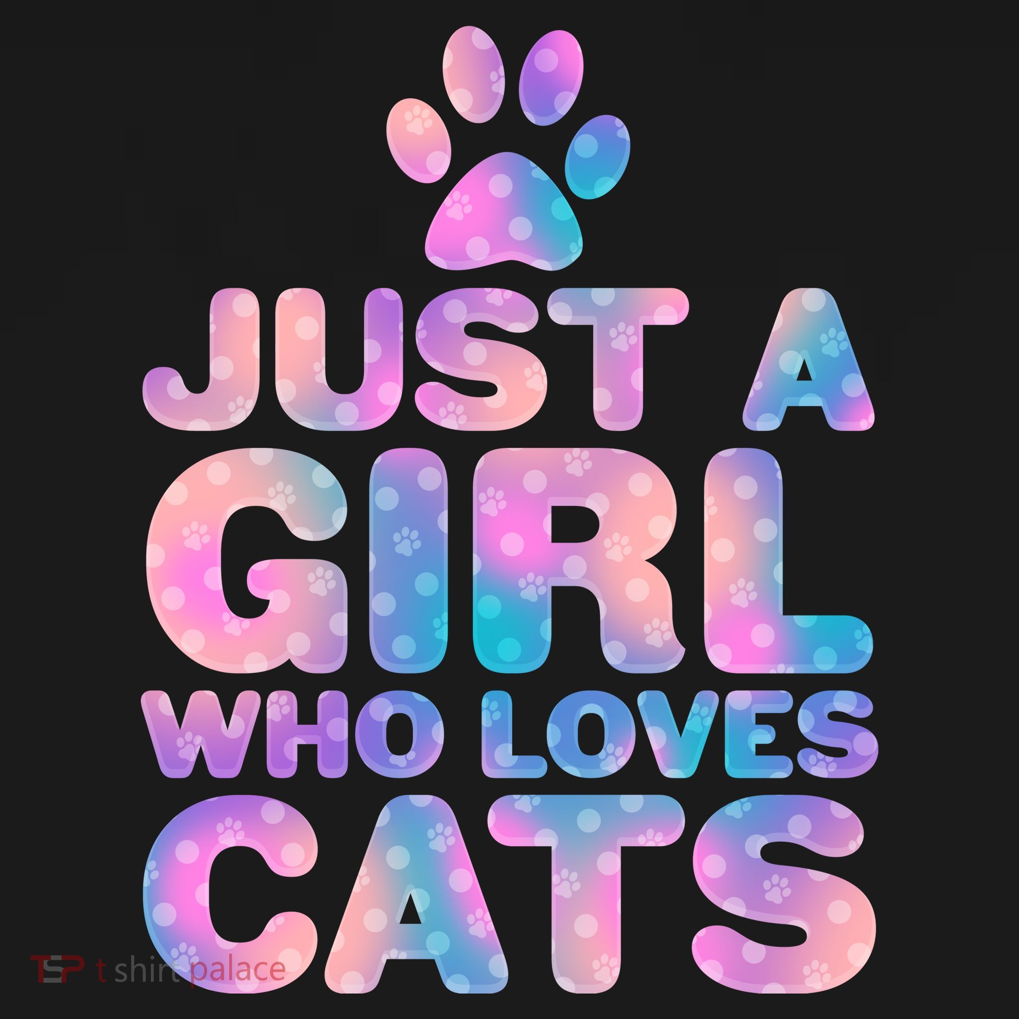 Funny Cute Just A Girl Who Loves Cats Polo