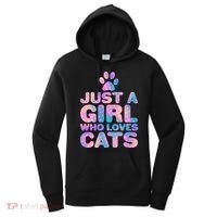 Funny Cute Just A Girl Who Loves Cats Women's Hoodie thumb 0