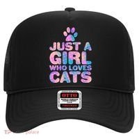 Funny Cute Just A Girl Who Loves Cats Hat thumb 0