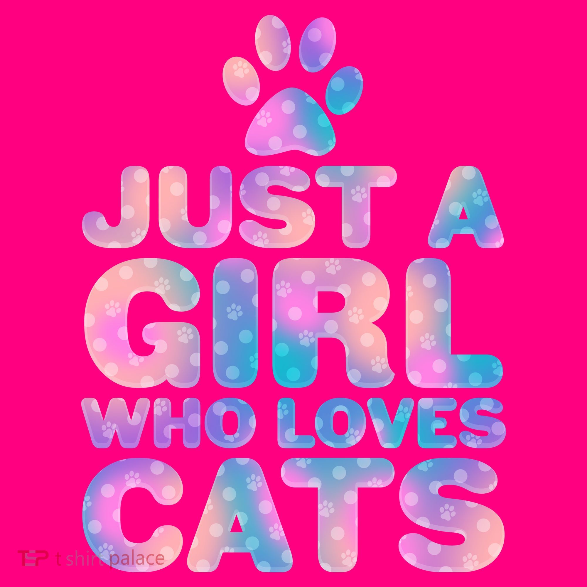 Funny Cute Just A Girl Who Loves Cats Women's Tank Top