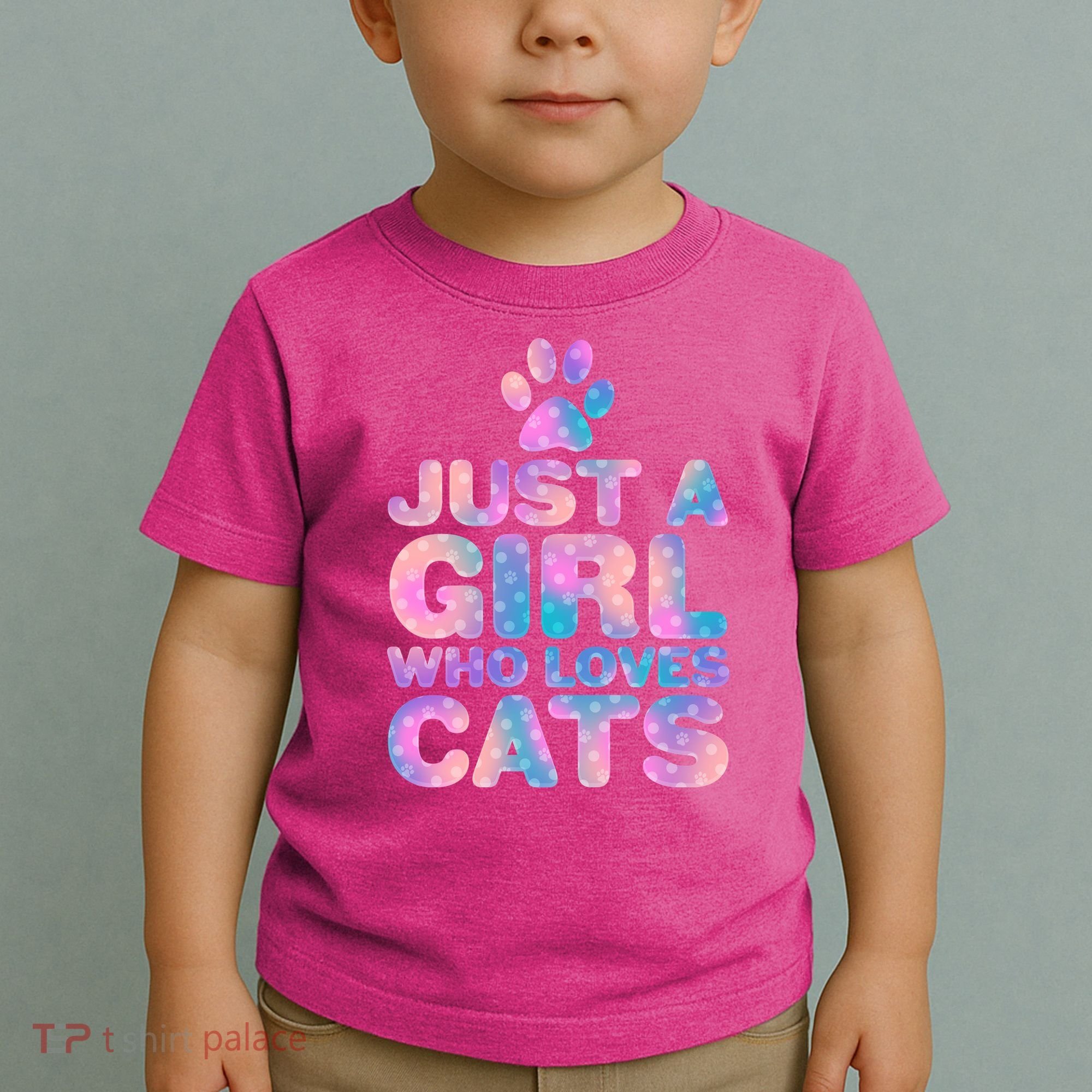 Funny Cute Just A Girl Who Loves Cats Toddler T-Shirt