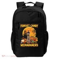 Forget Candy Just Give Me Weimaraners Pumpkin Halloween Gift Backpack thumb 0