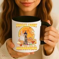 Forget Candy Just Give Me Weimaraners Pumpkin Halloween Gift Coffee Mug thumb 3