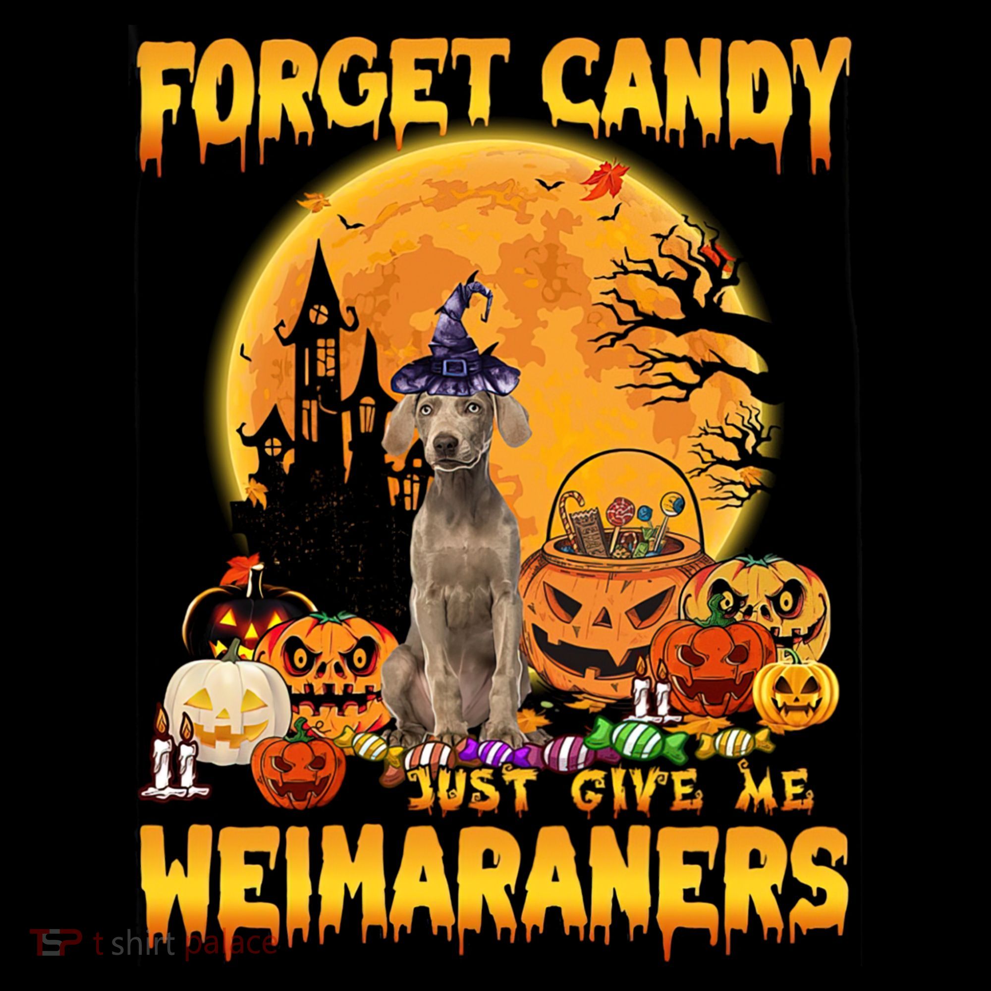 Forget Candy Just Give Me Weimaraners Pumpkin Halloween Gift Coffee Mug