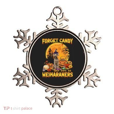 Forget Candy Just Give Me Weimaraners Pumpkin Halloween Gift Ornament