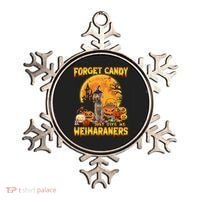 Forget Candy Just Give Me Weimaraners Pumpkin Halloween Gift Ornament thumb 0