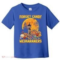 Forget Candy Just Give Me Weimaraners Pumpkin Halloween Gift Toddler T-Shirt thumb 0